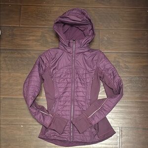 Lululemon Athletica Purple Puffer Jacket with Hood